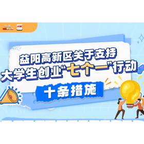 图解 | 看国家级益阳高新区“支持大学生创业十条”助力大学生在“益”创业更容易