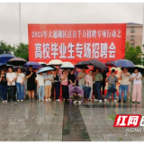 大通湖区：举办高校毕业生专场招聘会 风雨无阻搭建就业“桥梁”