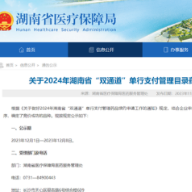 涉及76个药品 湖南省“双通道”单行支付管理目录药品竞价公示