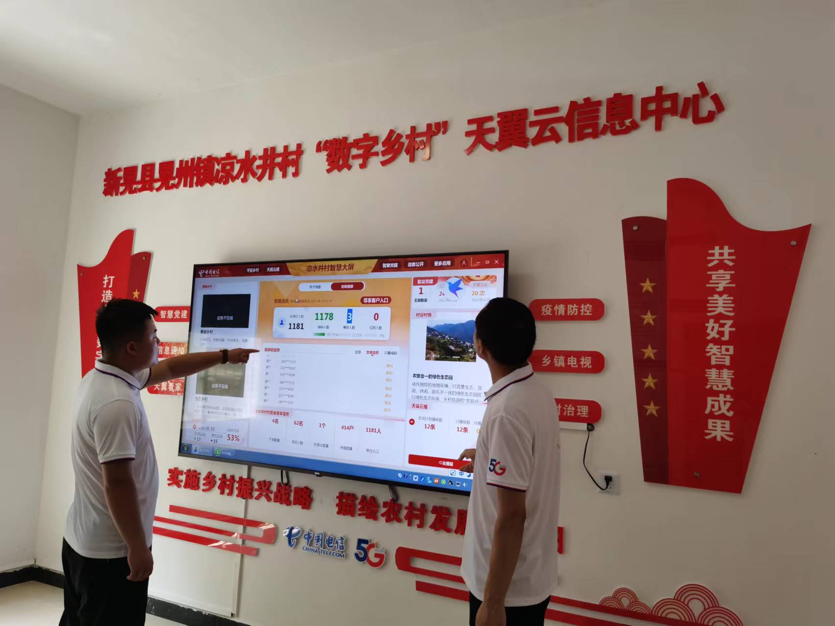 中国电信新晃分公司打造的凉水井村“数字乡村”云平台助力村支委强化综合治理工作.jpg