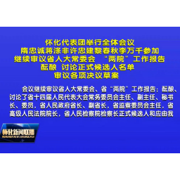 怀化代表团举行全体会议 隋忠诚蒋涤非许忠建黎春秋李万千参加 继续审议省人大常委会、“两院”工作报告，酝酿、讨论正式候选人名单，审议各项决议草案