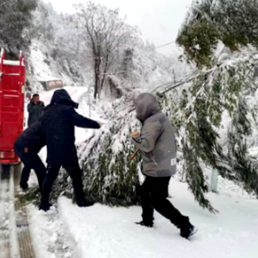 洪江市：乡村干部合力清除冰雪保畅通