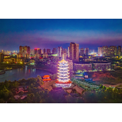 组图丨夜色鹤鸣州