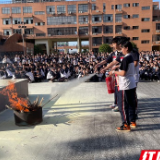 洞口思源实验学校初中部举行消防安全演练