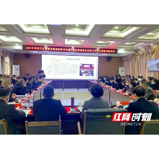 2021年邵阳市直卫生健康系统党组织书记履行基层党建意识形态工作责任述职评议会议召开