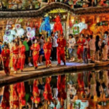 安徽黟县宏村 灯会里的年味