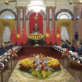独家视频丨习近平同越南国家主席武文赏举行会谈：推动具有战略意义的中越命运共同体落地生根 开花结果 造福两国人民
