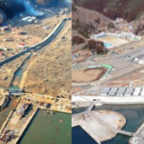 日媒公布今昔对比图：福岛绿植变核污水箱