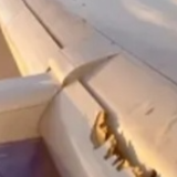 美联航一波音757客机因机翼受损紧急迫降