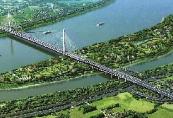 “湘江第一跨”杨梅洲大桥9月底通车