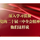 深入学习贯彻党的二十届三中全会精神，他们这样说