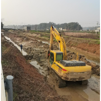 开春备耕 湘潭县中路铺镇水利工程正攻坚