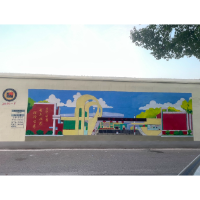 湘钢一中师生共绘百米画廊 为全国文明校园添彩