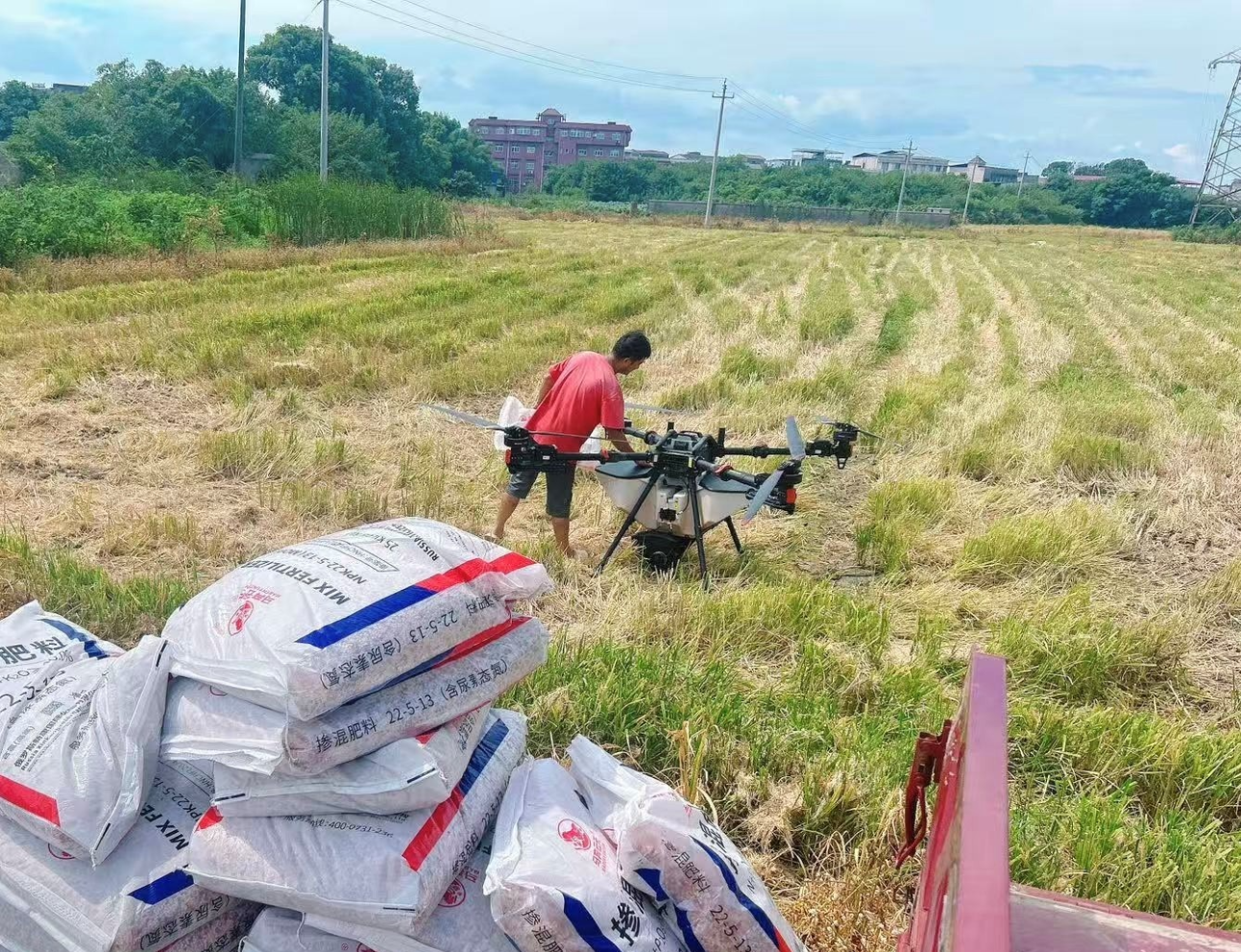 雨湖区高坪村：抢收抢种，无人机助秧苗返青