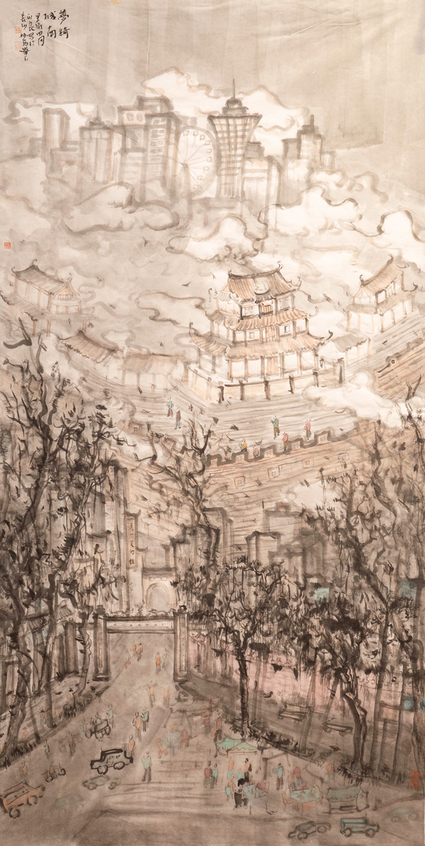 杨正良《梦绮城南》70×138cm.JPG