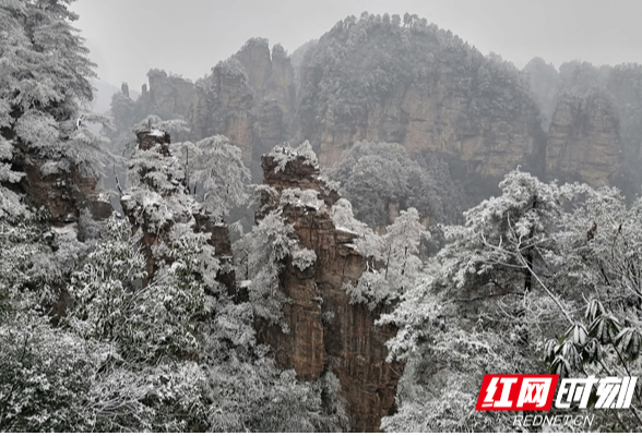来看！2020年武陵源黄石寨景区最后一场雪