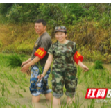 武陵源区退役军人事务局：践行志愿服务，让党旗飘在田野上。
