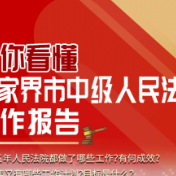 图解 | 带你看懂张家界市中级人民法院工作报告