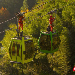 杨家界索道开展联合应急救援演练 实战化操作筑牢安全防线