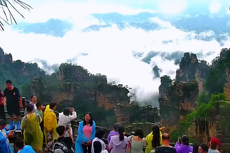雾锁杨家界峰墙，雨后张家界藏着夏天的浪漫