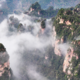 张家界国家森林公园：春日云海漫峰林 如梦若幻似仙境