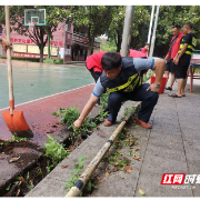 桂阳县樟市镇：共创文明城  民兵在行动