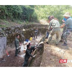 资兴市半垅水库管理局：清淤疏浚 保干渠畅通