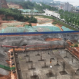 长沙铜官港水运物流园一期项目一标段工程首仓混凝土顺利开浇