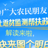 @广大农民朋友，防止返贫监测帮扶政策解读来啦，快来图个明白