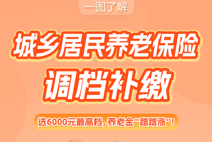 @永定区人，城乡居民养老保险调档补缴——选6000元最高档，养老金 “蹭蹭涨”！