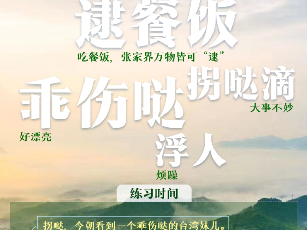 创意方言海报丨当台湾同胞来到张家界,你要会说国际张语言