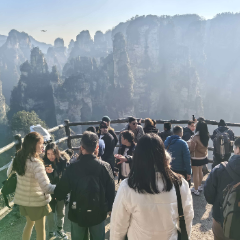 张家界国家森林公园：暖冬晴好引客来 奇峰秘境人气旺