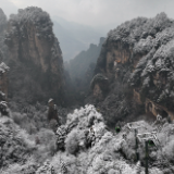 “追雪”迎新 元旦假期张家界国家森林公园冰雪游火热