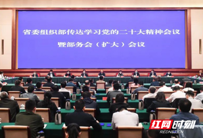 湖南省委组织部召开传达学习党的二十大精神会议