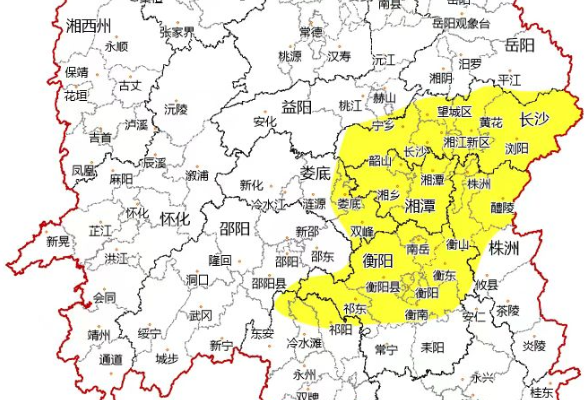 湖南发布霾黄色预警 长株潭等地注意防范