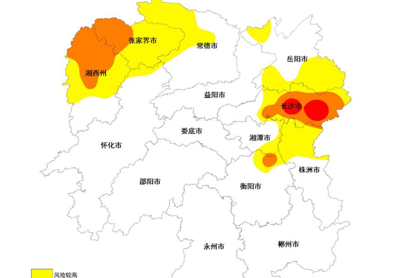 6月26至28日 长沙、湘西、张家界等地农作物淹涝风险高