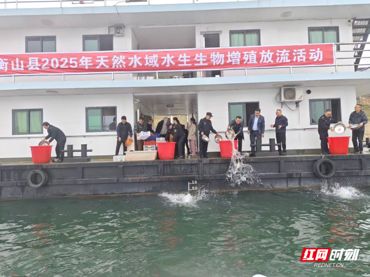 衡山县增殖放流80万尾鱼苗  助力湘江生态修复