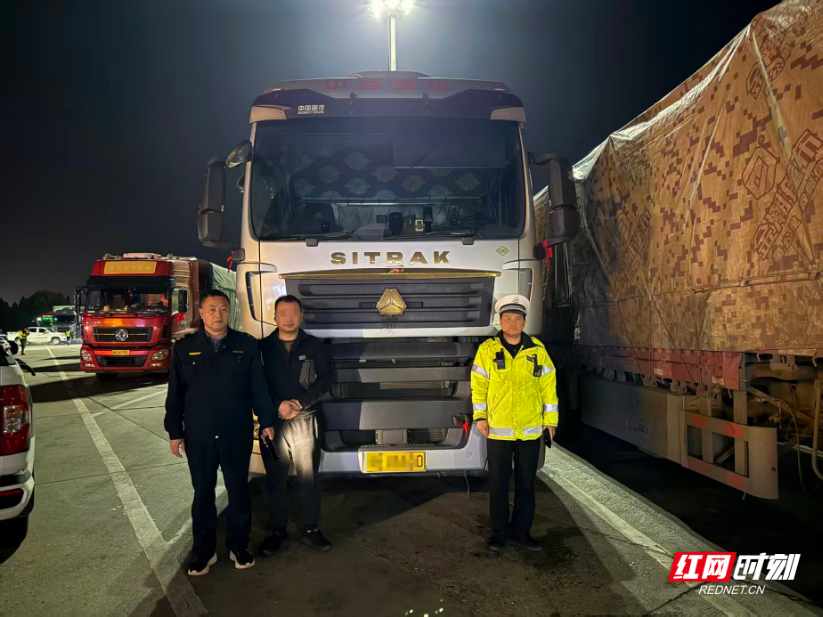 衡阳路警联合连查三辆“百吨王”