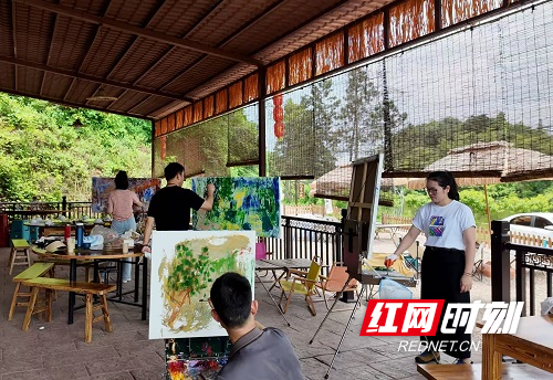 衡阳市油画学会走进雁峰区花溪山林,以画笔为乡村“赋美”