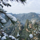 张家界武陵源：雪后初晴，峰林披上白衣裳