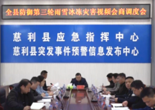 慈利县防御第三轮雨雪冰冻灾害视频会商调度会召开