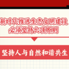 学习卡丨新时代推进生态文明建设的六项原则