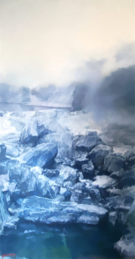 6.山石 油画 73x180cm 萧沛苍.jpg