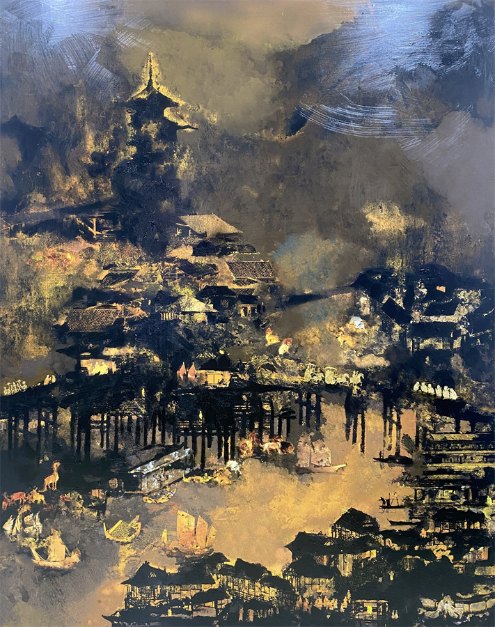 1. 东方意向-自古繁华 油画 120x150cm 赵天奇.jpg