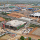 长沙西站望城大道框架桥主体完工