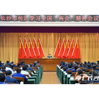 长沙市召开会议传达学习全国两会精神 吴桂英主持