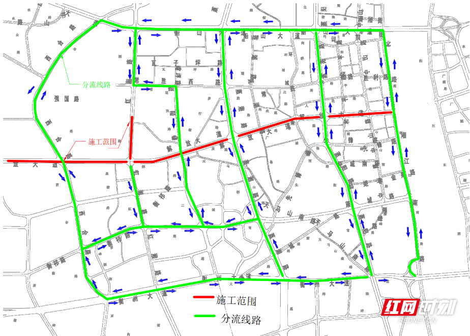 注意!今起衡阳解放大道、红湘北路占道施工