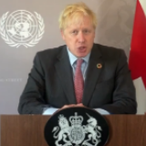 英首相约翰逊在联合国发表讲话 呼吁全球团结抗击疫情