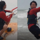 苏翊鸣挑战风筝冲浪 被赞“史上学得最快的学员”