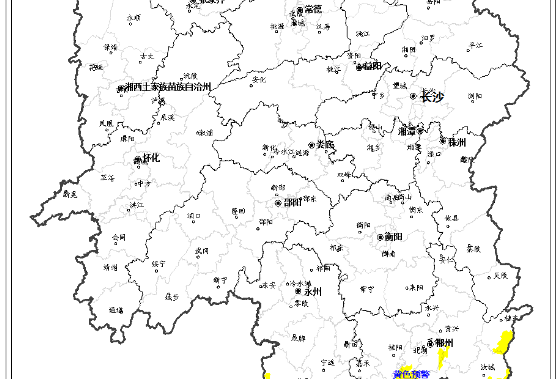 受降雨影响 湘南部分区域发生突发性地质灾害风险较高